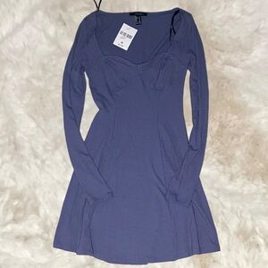 Forever 21 Blue Long Sleeve Dress